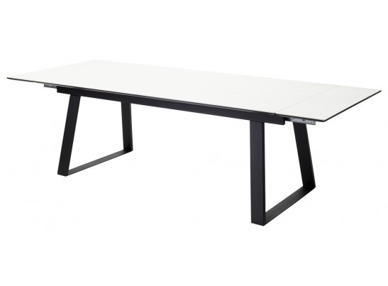 Стол Франк 200 БЕЛЫЙ МРАМОР, КЕРАМИКА / ЧЕРНЫЙ в Набережных Челнах