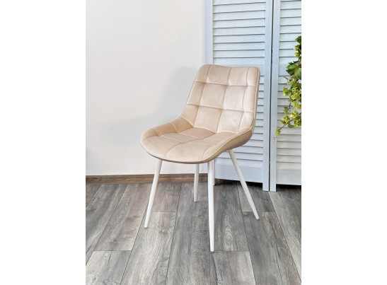 Стул MIAMI G062-03 светлый беж, велюр/ белый каркас в Набережных Челнах