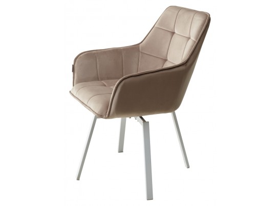 Стул MAVERICK 360 град. поворот. BLUVEL-40 BEIGE/ белый каркас, в Набережных Челнах