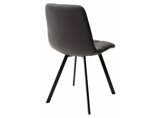 Стул CHILLI SQUARE HK017-11 темно-серый, PU / черный каркас в Набережных Челнах