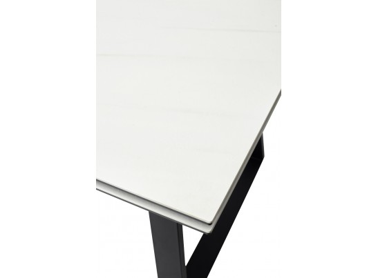 Стол Франк 200 БЕЛЫЙ МРАМОР, КЕРАМИКА / ЧЕРНЫЙ в Набережных Челнах