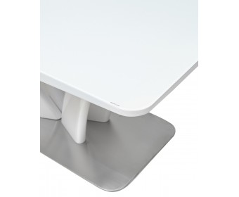 Стол FREYA 160 WHITE GLASS белый глянец 