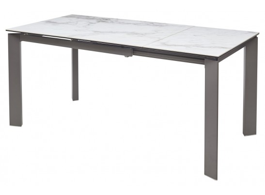 Стол CORNER 120 VOLAKAS WHITE Белый мрамор глянцевый, керамика/ GREY1 в Набережных Челнах