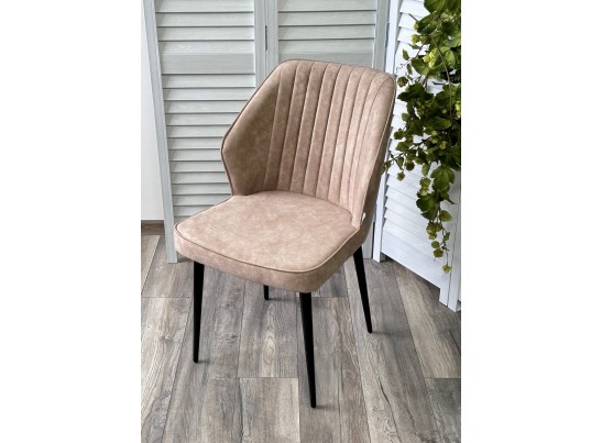 Стул SEATTLE-V Kashemir 135 Бежевый, велюр / черный каркас в Набережных Челнах