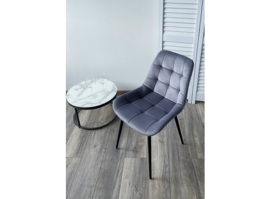 Стул ХОФМАН, цвет H-14 Cерый, велюр / черный каркас в Набережных Челнах