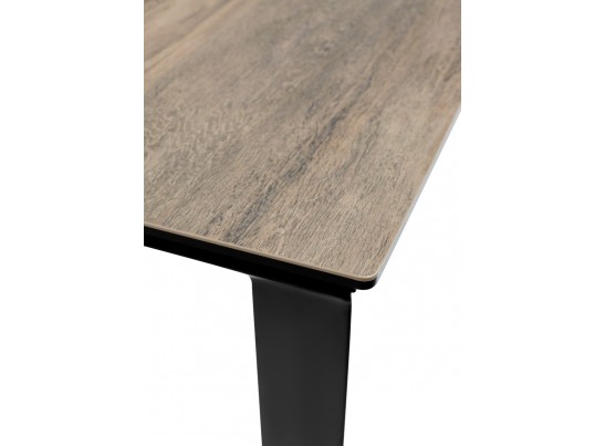 Стол CREMONA 140 KL-61 под дерево, итальянская керамика/ черный каркас, ®DISAUR в Набережных Челнах