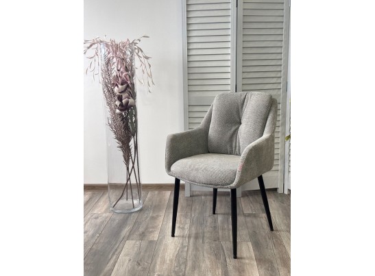 Стул DORE Garna-018 серый, ткань / черный каркас, ®DISAUR в Набережных Челнах