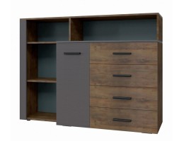 Комод с приставкой Куба Таксус/Вольфрам